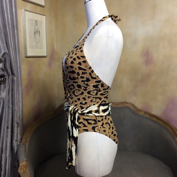 Anne Klein cheetah maillot swimsuit, size 8, like new! - Picture 5 of 15